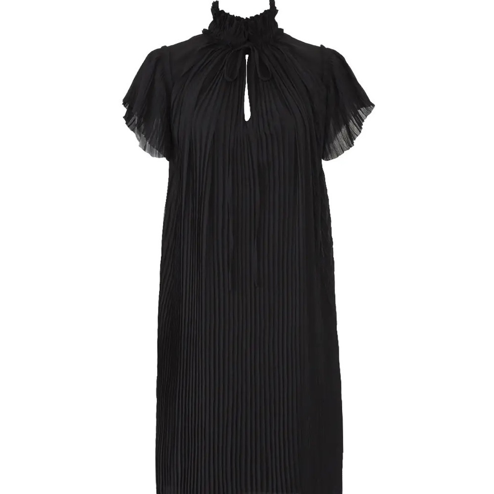 Opening Ceremony Plisse Neck Tie Dress